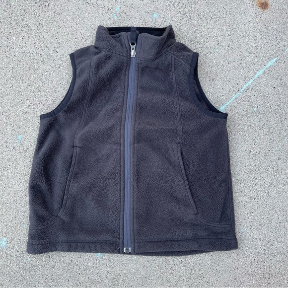 L.L. Bean Classic Fleece Vest Size M (5/6) gray unisex preloved winter autumn - Picture 5 of 5